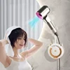 Adjustable Hair Dryer Holder, Non-Drilling Wall Mounted Organizer for Bathroom Shower Storage Rack with Durable Design 2