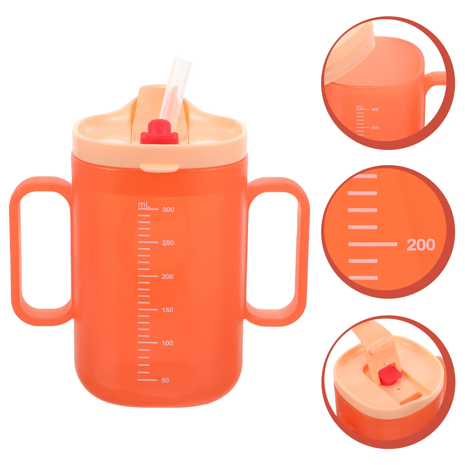 

Elderly Care Cup Restaurant Cups Water Toddler Baby with Straw Liquid Soup Mug Kids Straws Silica Gel Pp Drinking Glasses Hydro