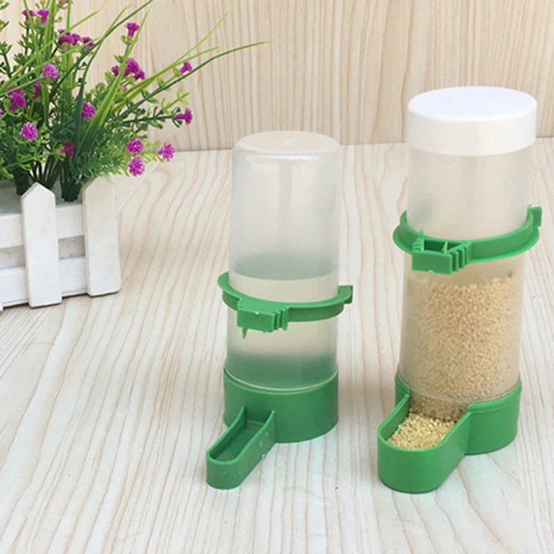 Pet Cage Aviary Bird Parrot Budgie Canary Drinker Food Feeder Waterer Clip bird feeder parrot feeder
