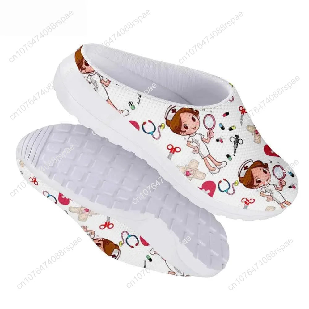 Women's Summer Slippers Hospital Nurse Printing Home Slipper Ladies Non-Slip Beach Sandals For Females Nursing Shoes
