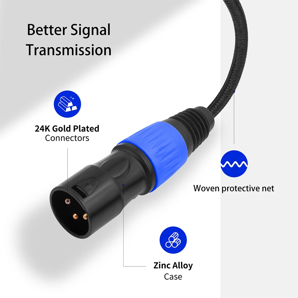Type C To XLR Male Aux Audio Cable Plug and Play Type C To XLR Male Output Stereo Cord for Amplifier Speaker Mixer Console