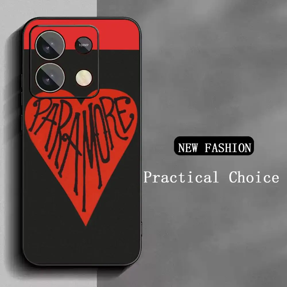 Paramore Cool Singer Pattern Design Soft Black Phone Case