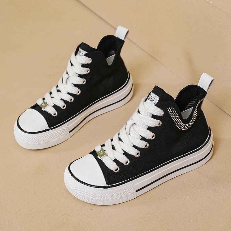 2023 New High Top Hot Sale Canvas Shoes for Women Anti-slip Casual Sneakers Women's Sports Shoes Candy Color Comfortable Shoes