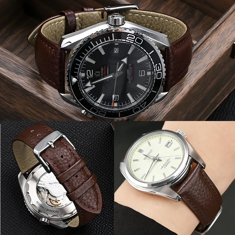 Luxurious Soft Genuine Leather Quick Release Watch Band Bracelet