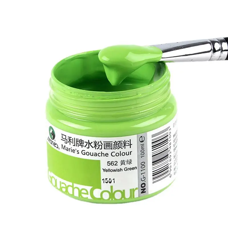 1Pc Marie Water Powder Pigment 100ml Student Art Pigment Children's Water Powder G1100 Student Supplies