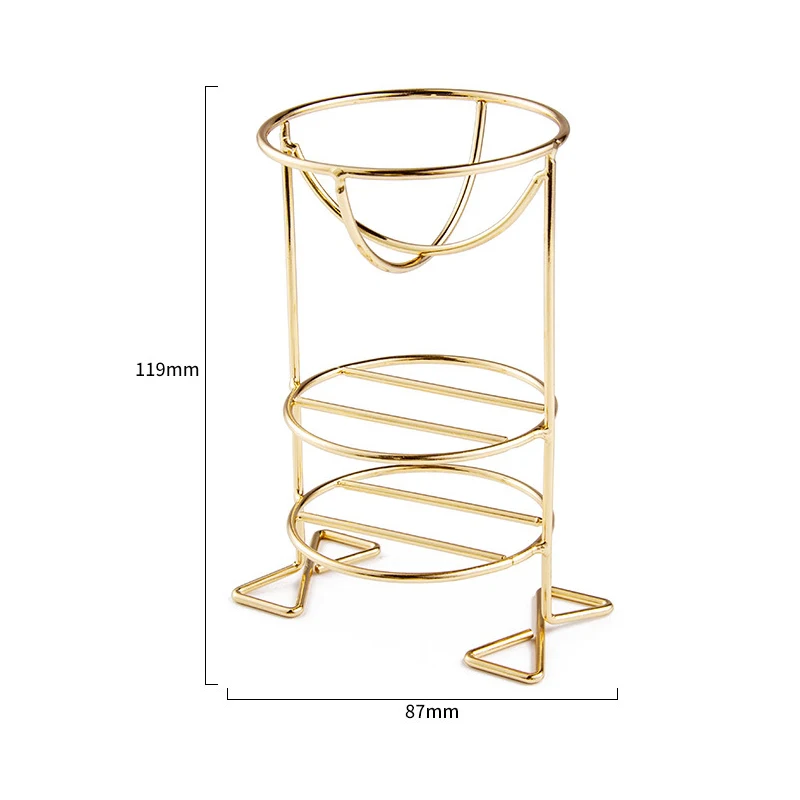 Make Up Puff Shelf Creative Rack Tray Metal Drying Stand Organizer Shelf Holder Tools 4
