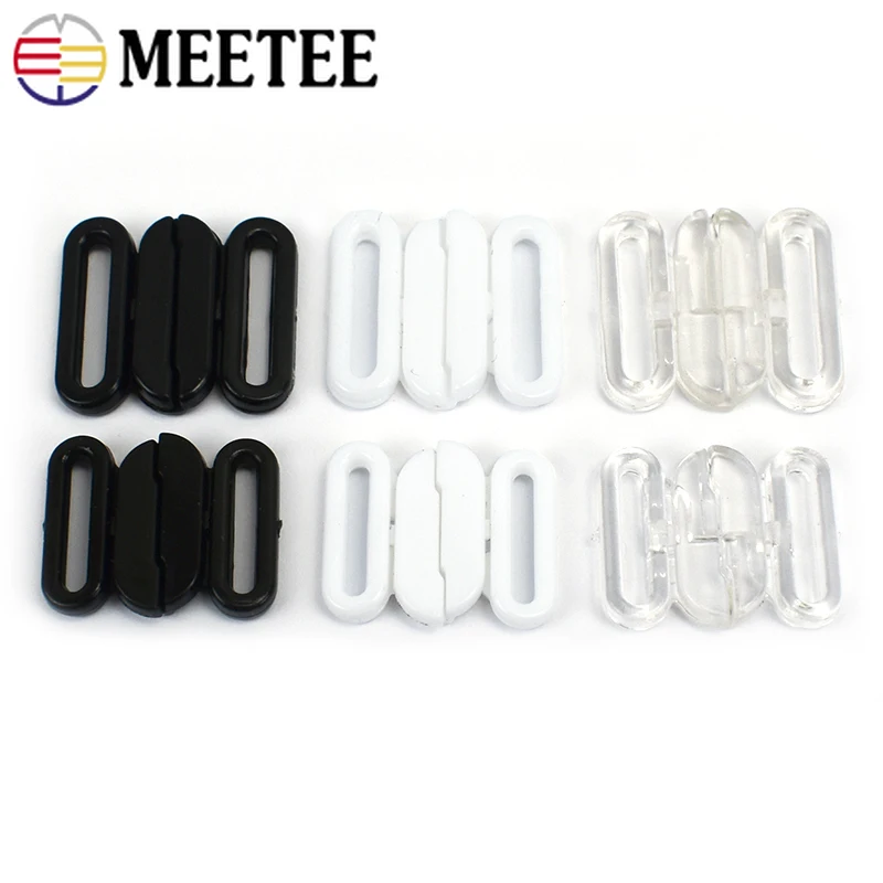 50/100Pcs 10/12/15/20mm Plastic Adjust Buckles for Bikini Bra