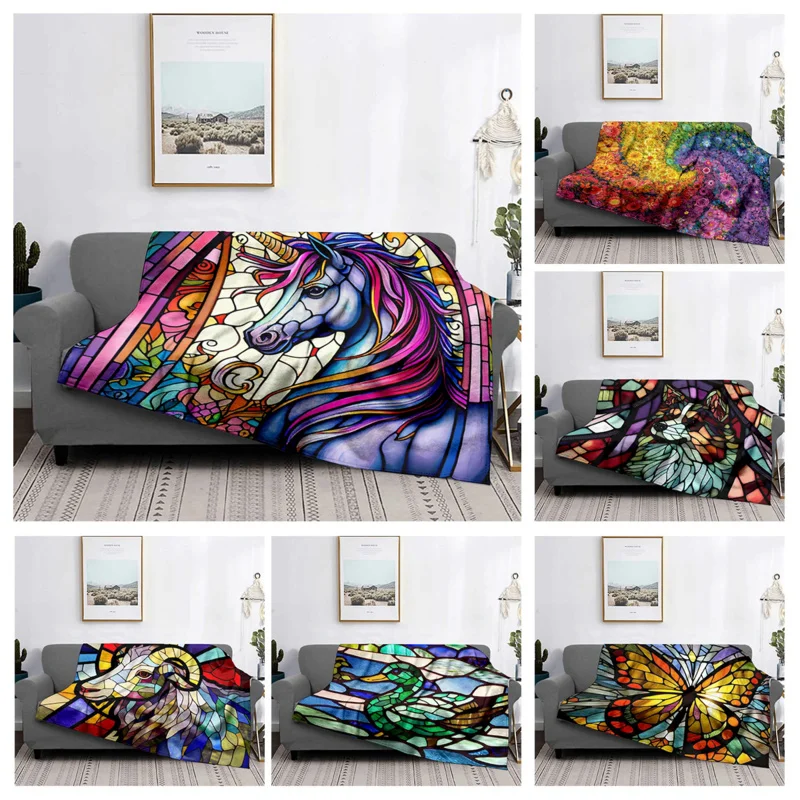 

Home decoration plush Sofa Colorful Animal Bedspread on the bed anime fluffy soft blankets thick blanket for winte
