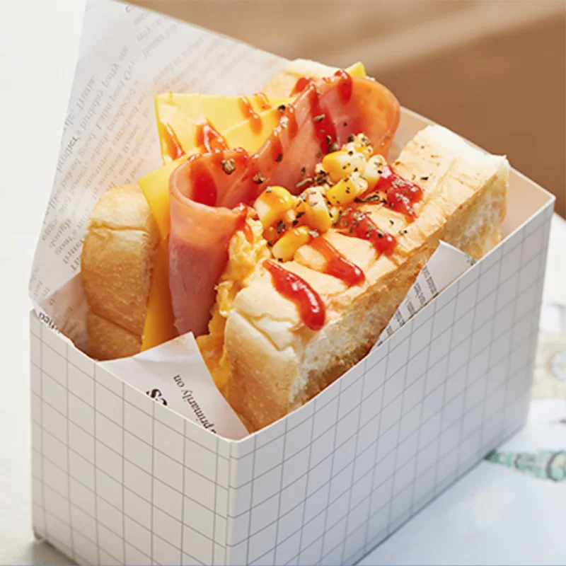 10pcs Cardboard Sandwich & Burger Packaging Boxes, Kraft Paper Food Containers for ... - SKU CSBB2218 - UGI Packaging