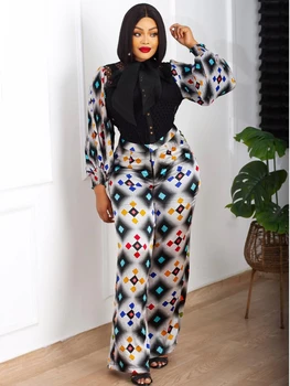 Alternative view of Chioma Long Lantern Sleeve Print Outfit