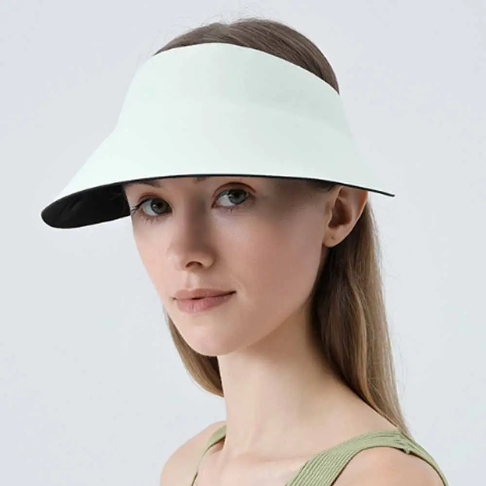 Hollow Top Large Brim Sun Hat Magnetic Lightweight Ice Silk Face Cover UV Protection Detachable Full Face Mask Beach Activities