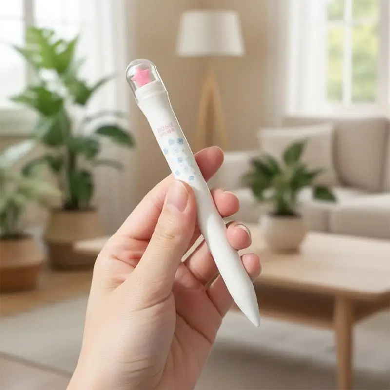 4pcs 럭키 펜 창의력 회전 펜 개폐식 꽃 젤 펜 0.5mm 파인 팁 빠른 건조 검정 잉크 사무실 학교 문구