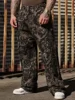 New Jogger Straight Trendy Fitness Pants Men's Camouflage Wide Leg Pants Breathable running sweatpants loose men trousers 1
