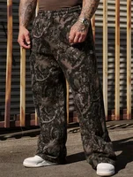 New Jogger Straight Trendy Fitness Pants Men's Camouflage Wide Leg Pants Breathable running sweatpants loose men trousers 1