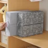Creative Bed Sheet Storage Box Clothing Fabric Sheet  Organizer Wardrobe Blanket Quilt Cover Non-woven Storage Box 4