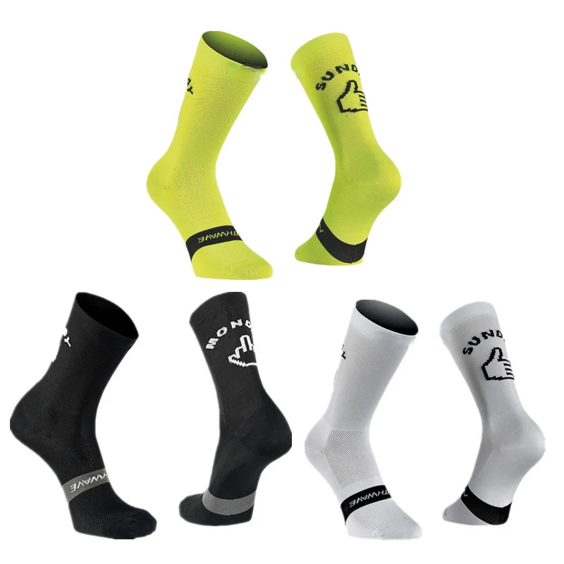 

Socks Cycling Road New Sport Bicycle Monday Sunday Breathable Running Socks Men Women Bike Socks