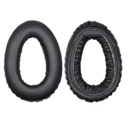 Premium Replacement Ear Pads Cushion Earmuffs for Over-Ear Headphones (2-Pack) (Black)