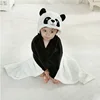Giraffe Bear Shaped Baby Hooded Bathrobe Soft Infant Newborn Bath Towel Blanket 6