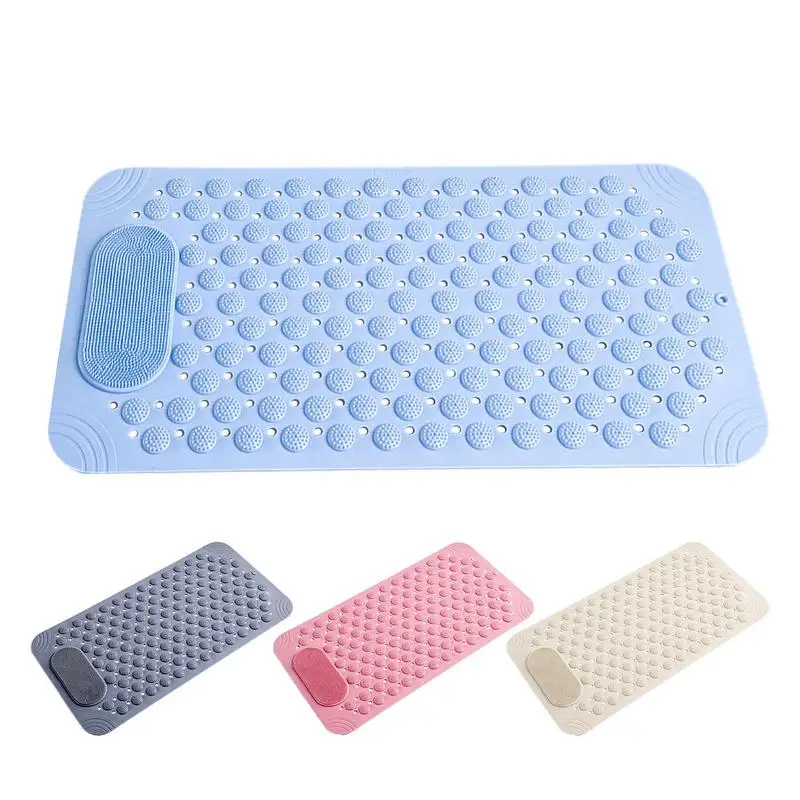 

Non Slip Bathtub Mat Bathroom Shower Safety Mats With Suction Cup Soft Machine Washable Long Bath Tub Floor Mats Spa Accessories