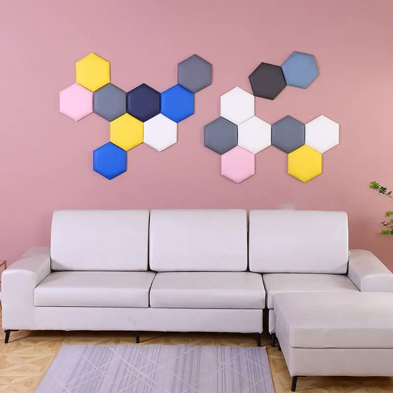 Hexagon Adhesive Bed Headboard 90 135 145 150 160cm Nordic Style Kids Room Decor Wall Panel
