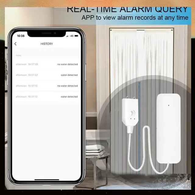 Tuya Wifi Leakage Alarm Water Leak Sensor Detector Flood Level Alarm Water Leakage Detector For Home Kitchen Bathroom Durable-Y0 1