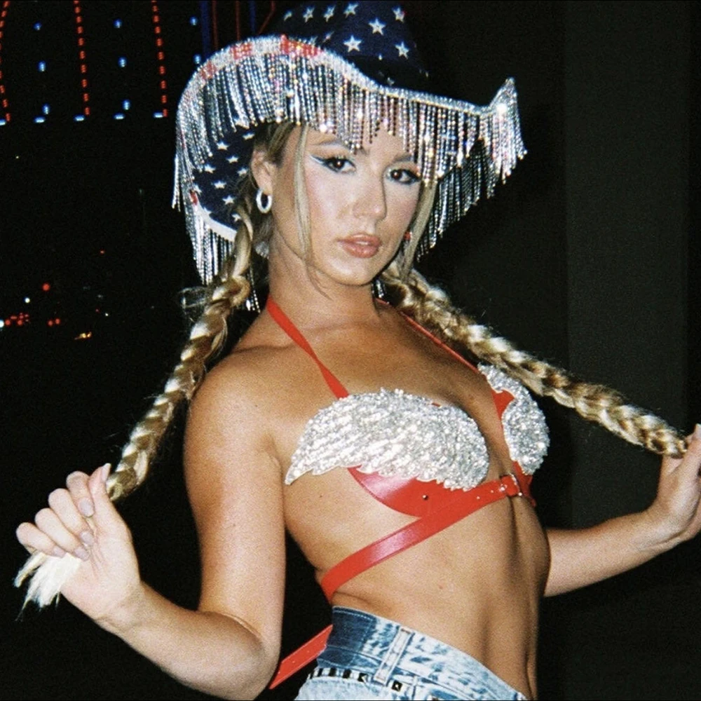 Women Tassel Rhinestone Cowboy Hat Wide Brim Handmade Cowgirl Western Sombrero Hombre Cap ETSY