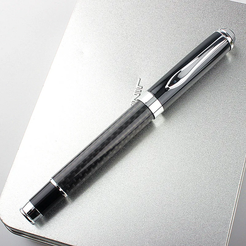 High Quality Full Metal fiber Roller Ballpoint Pen Office Executive Business Men Writing Pen