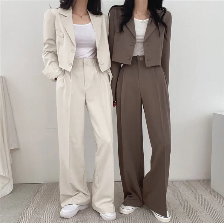 Costume Femme 2 Pièces Élégant avec Veste et Pantalon