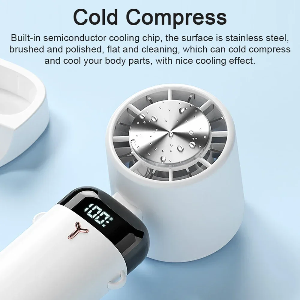 

Folding Handheld Cooling Fan Outdoor Portable Refrigeration Fan USB Rechargeable With Phone Holder For Office Camping Fishing