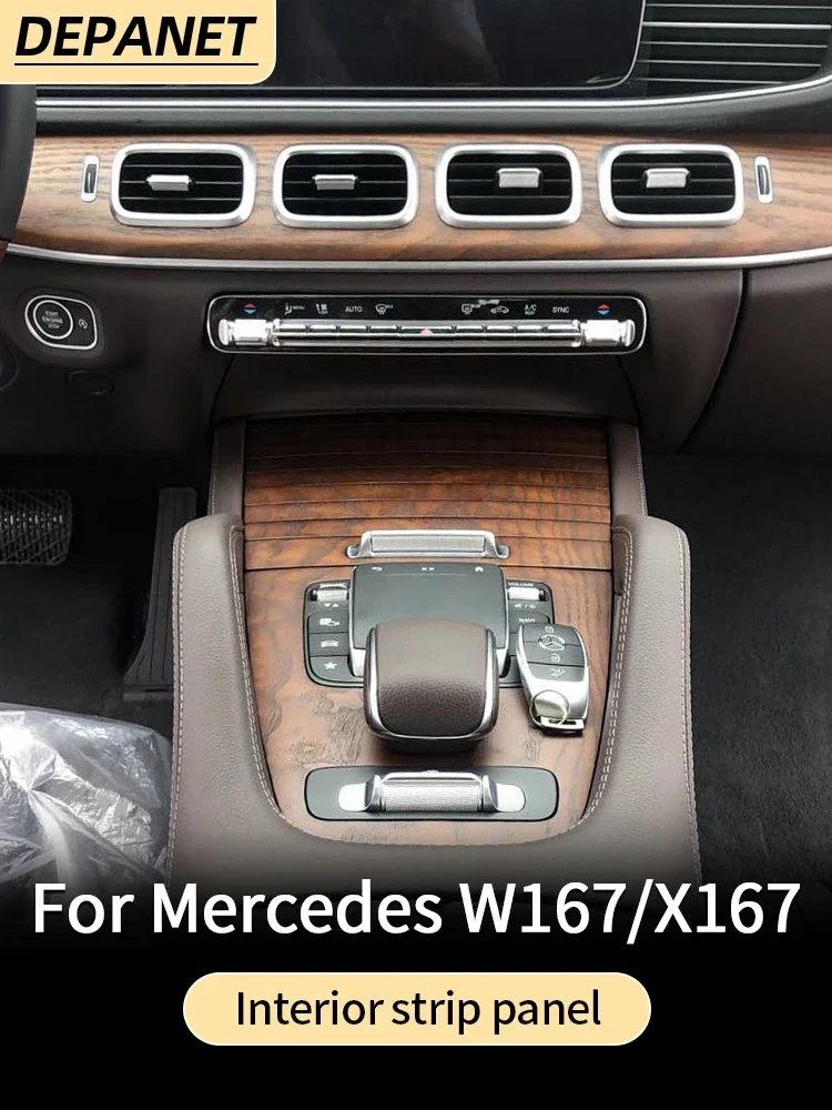 

Peach wood carbon fiber interior suitable for For 2019-2024 Mercedes gle w167 interior gle v167 gls x167 350 450 500 accessories