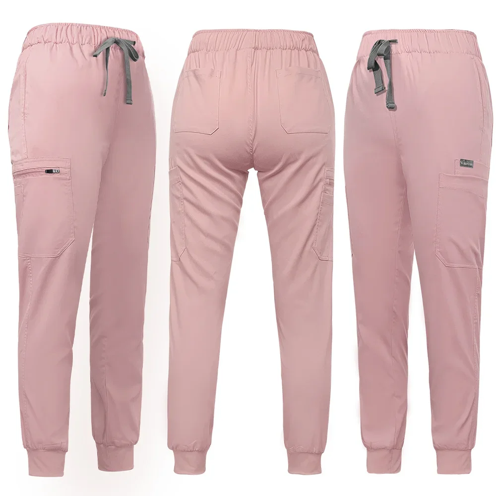

Unisex Jogging Pants Dentist Solid Color Beauty Salon Nursing Men Jogging Pants Spa Uniform Pet Medical Doctor Scrub