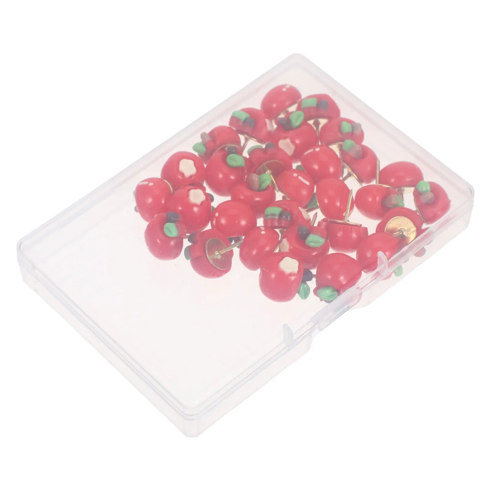 30개 과일 테마 장 푸시핀, 레진 탑 금속 베이스, 게시판, 코르크보드, 사진, ..