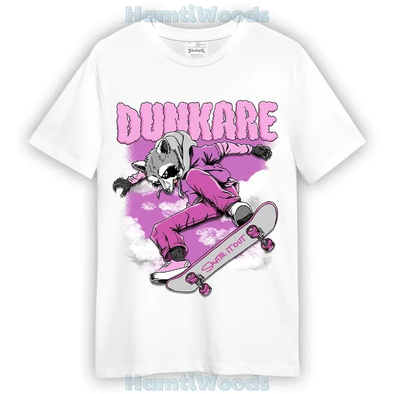 

Hyper Violet 4s T-Shirt - Skateboard Raccoon T-Shirt Unisex 1305 DNY