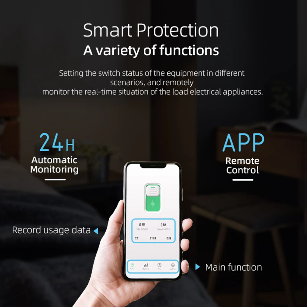 Tuya Wifi Smart Circuit Breaker Switch 16A 1P DIN Rail Switch Smart Life App Timer Module Voice Control Alexa Google Home Alice