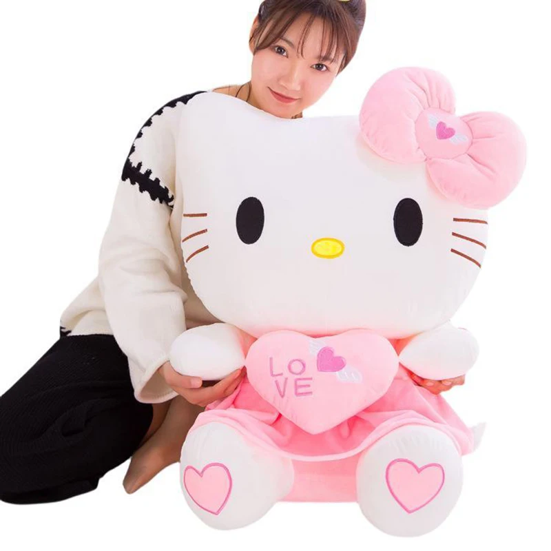 

Плюшевые плюшевые куклы Hello Kitty Sanrio, большой размер 20-70 см, My Melody, плюшевые куклы Kuromi, Хелло Китти, набивные игрушки-животные, Ragdoll, детский подарок