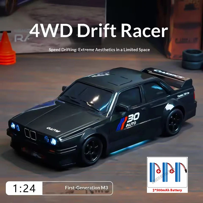 1:24 RC Drift Car – 4WD Remote Control Racing Vehicle with LED Lights, High-Speed Rechargeable Sports Car Toy for Kids & Adults 1