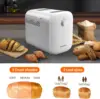 Automatic Bread Maker Machine, 1LB/1.5LB Programmable 2 Loaf Sizes, 3 Crust Colors, Small Digital Home Bakery with Dough, Cake, 3