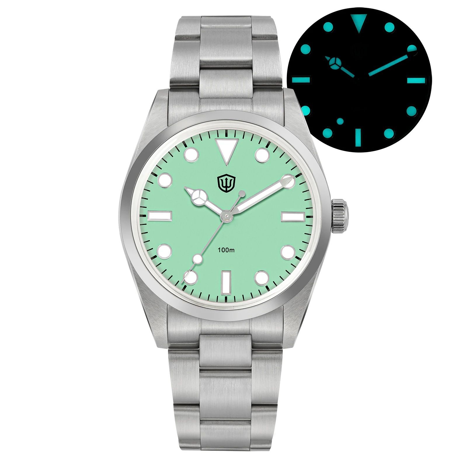 watchdives 36mm クォーツ腕時計 VH31ムーブメント WD1960S 腕時計 エナメルダイヤル バブルミラー メンズウォッチ 100m防水 スーパー夜光腕時計, 応用並行輸入 watchdives 36mm クォーツ腕時計 VH31ムーブメント WD1960S 腕時計