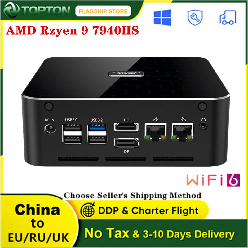 Topton Newest Mini PC AMD Ryzen 9 5900HX R7 5825U 2*3200MHz DDR4 2*M.2 NVMe  SSD 2.5G LAN Gaming Desktop Computer 3x4K HD Display - AliExpress