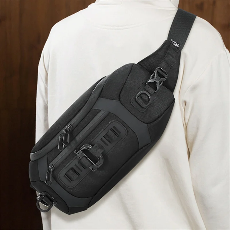 

Men Running Waterproof Multi-purpose Travel Male Sling Chest Fanny Pack Bum Hip Bags Waist Pack Belt Bag