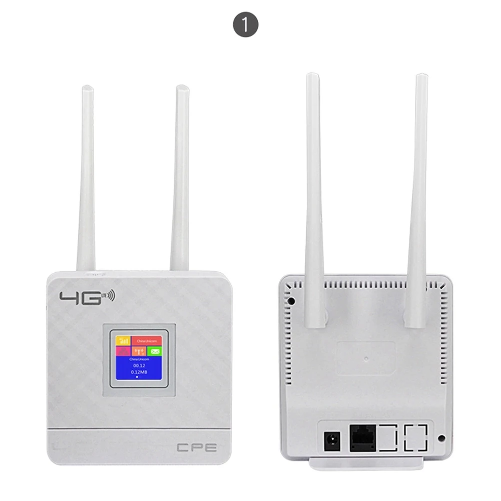 Roteador sem fio CPE com slot para cartão SIM, Modem WiFi, Lte Home, 2 Antenas Externas, RJ45 Port, 3G, 4G, Plug UE, CPE903