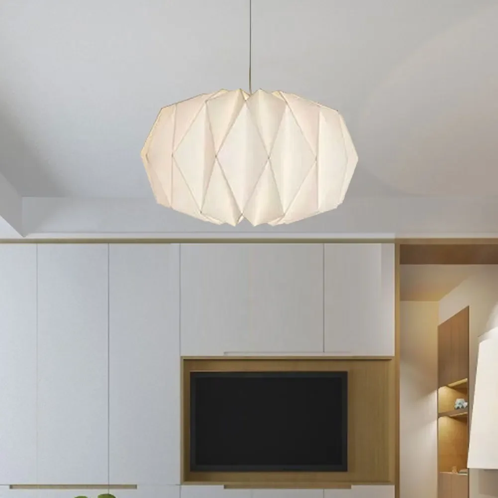 Papieren Origami Lantaarn Kap Vervanging Nordic Modern Hangende Plafondlamp Kap Decoratie Voor Woonkamer Slaapkamer