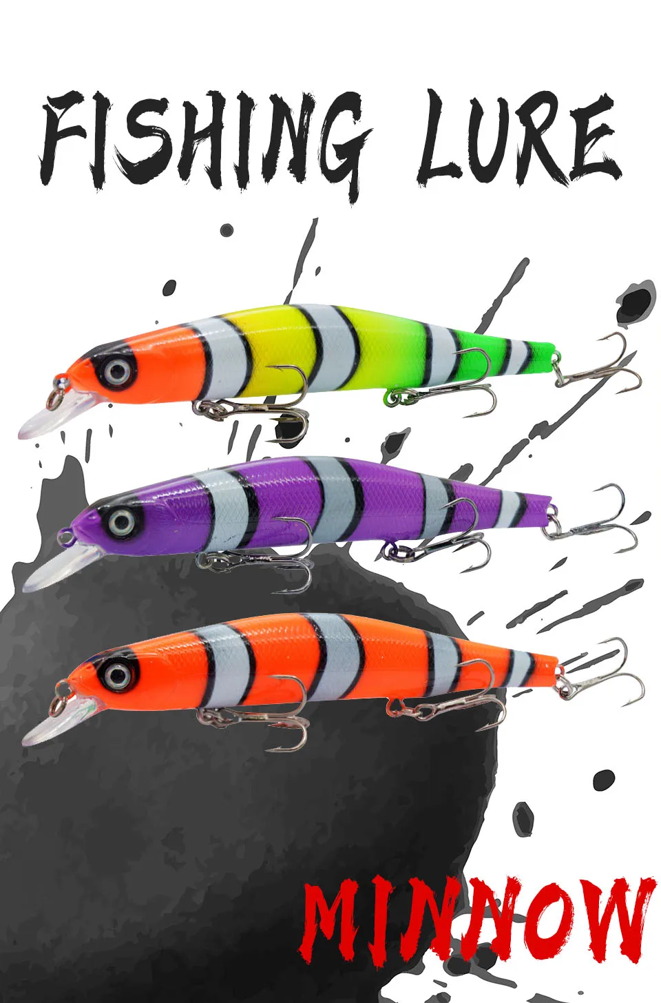 Description Picture 2 of itemWALK FISH Fishing Lures Jerkbaits Minnow 125mm 17.5g Artificial Bait Good Action Wobblers Hard Lure Pesca Diving Depth 0.5-1.5m