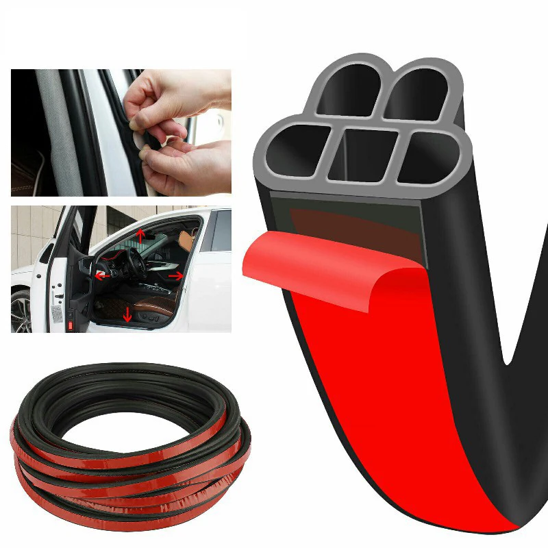 

High-quality 5-hole 5M Car Door Handle Seal Sound Insulation Modification Accessories Door Seam Silicone Seal Replacement Parts