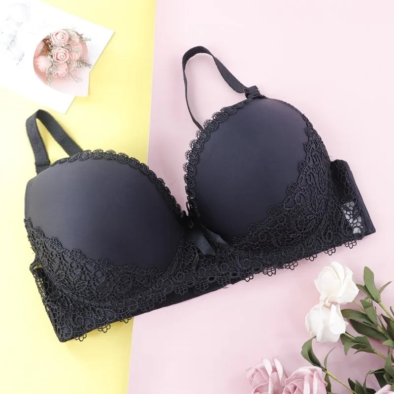 Truefeeling Ruffles Moulded Bras For Women Plus Size D Cup Non-padded  Underwear Full Coverage Lingerie For Girl Embroidred Bra - Bras - AliExpress