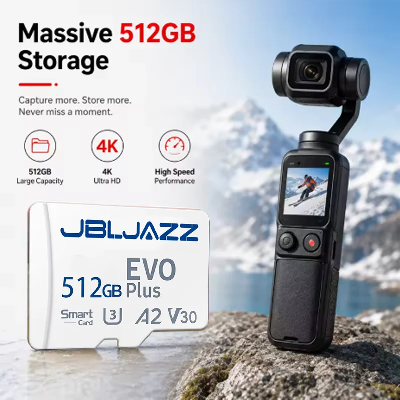 익스트림 프로 TF 카드 512GB EVO PLUS SD 카드 256GB 128GB 64GB A2 클래스 10 UHS-1 플래시 카드 메모리 카드 휴대폰 카메라 드론용