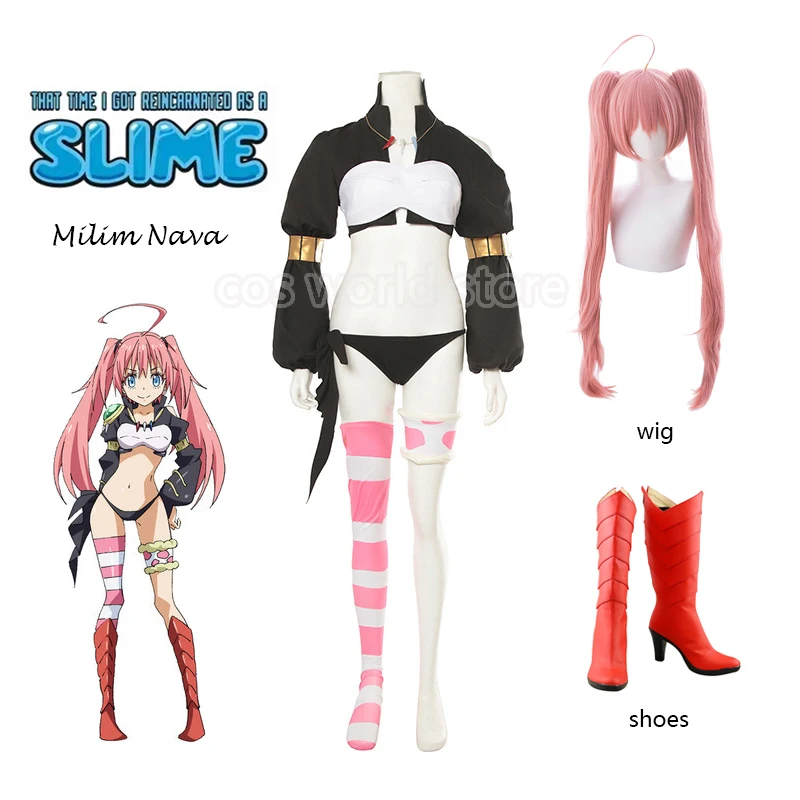 

Anime That Time I Got Reincarnated As A Slime Milim Nava Cosplay Shoes Costume Women Sexy linger Devil Uniform Halloween Clothes