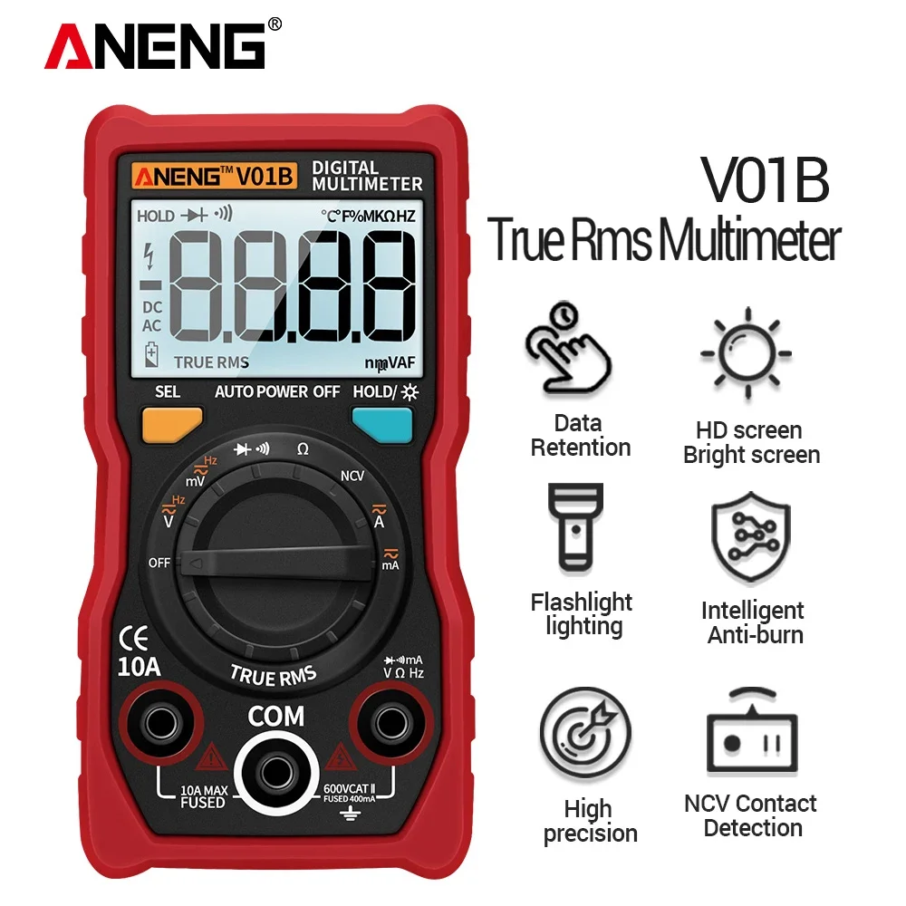 ANENG DT9205A electricista tester digital ac/dc multimeter profesional  voltimetro cables multimetro multímetro comprobador de corriente  capacimetro