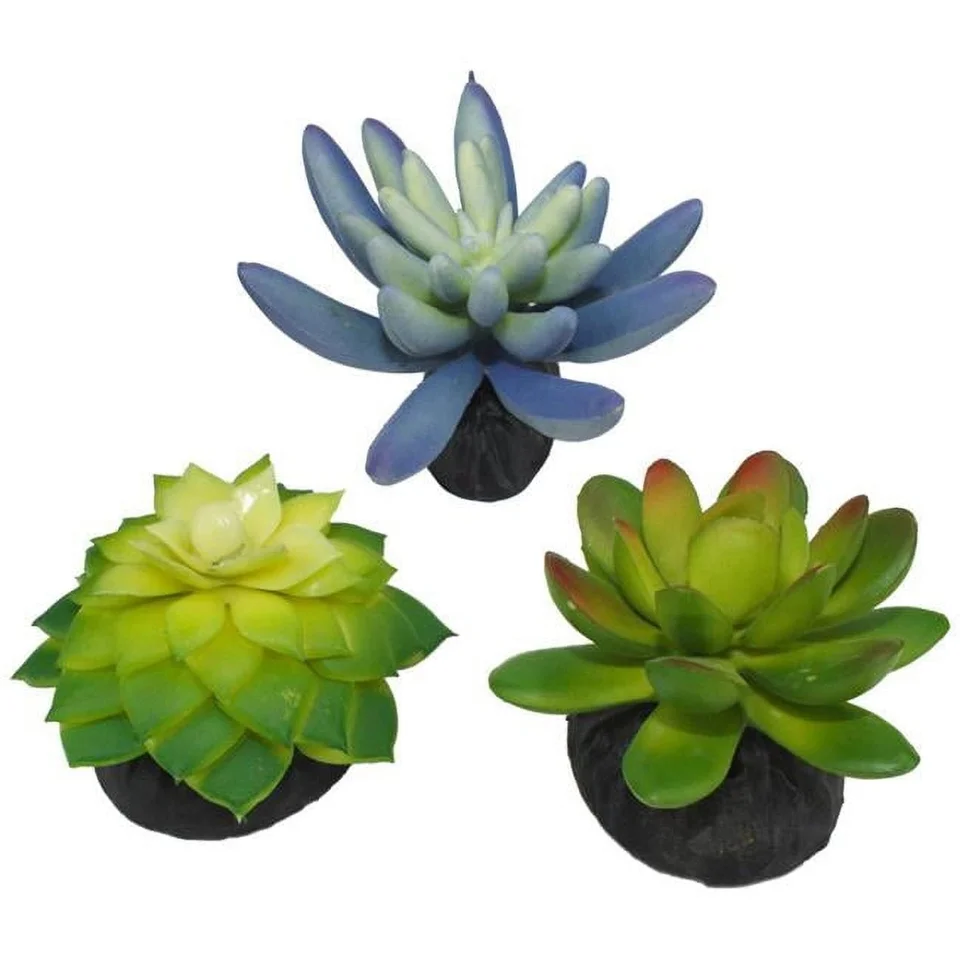 Life Like Artificial Succulent Plants 3 Pack Decor