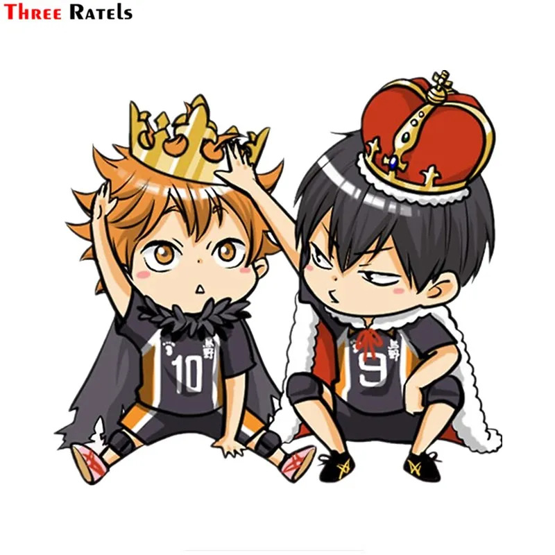 

Автомобильная наклейка Three Ratels FC844 Haikyuu Hinata и Tobio Bromance Chibi, наклейка для ноутбука
